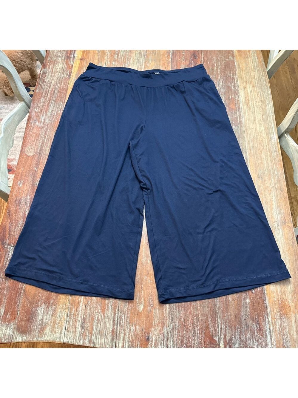 Lug Navy Wide Leg Cropped Pants XL Lounge Pants